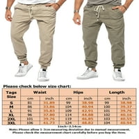 Muškarci Slim Fit elastični struk sa ležernim džepovima, džepovi Mutli Cargo hlače Izvođenje Čvrsta