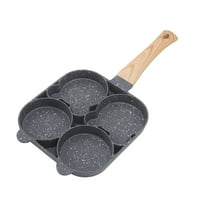 Crna Omlet Pan, rupa PAN IN ELEGANT Tekstura s ručkom za izradu burgera Beand Wood Wood za plinski i