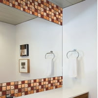 Samoljepljiv samoljepljiv skičin i stick Stick na kuhinjskoj pozadini Mozaik zidni stčijci Naljepnice