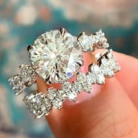 Chaolei prsten za žene Trendi par dijamantski prsten svjetlosni prsten Novi kreativni prsten može se složiti da bi nosio ženski modni nakit za žene za žene, djevojke