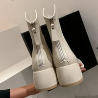 Adviicd Womens čipke čizme Žene dame modne čvrste boje kože Britanski stil zadnje patentne cipele od