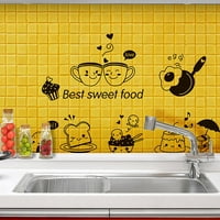 Kuhinjske zidne naljepnice kava slatka hrana DIY Art Art Decal Dekoracija u G WA