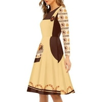 TANDNGIViViViving bundeve ženske haljine 4xl izdržljiva jesenja rustikalna haljina s dugim rukavima