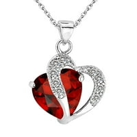 Kuluzego dame modne dijamantske ogrlice u obliku srčanog oblika kristalnog privjeska klavikula