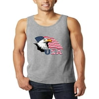 Šešir i izvan muških dana neovisnosti Grafički ispis Američki zastava Eagle Spremnik Top majica bez