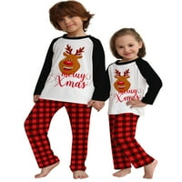 Amiliee Family Božićni pidžami Podudarni set, Dugi rukav noćna odjeća PJS za odrasle, dijete, dušo