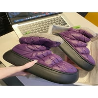 Woobling ženske non-klizne zimske cipele okrugli nožni plišani plisti za snijeg čizme ljubičaste 5.5