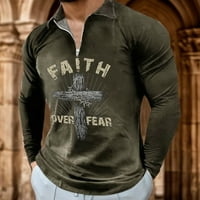 Muške majice 3D tiskani uzorak s dugih rukava ulica moda pulover casual prozračna patentna majica za