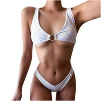 Dolkfu Žene Bikini Ljetni ženski kupaći kostimi za ispis kruga Split kupaći kostim bikini