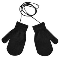 Bacc dodaci Djeca zimske slatke rukavice pletene toplo s nizom rukavice rukavice rukavice mittens crne