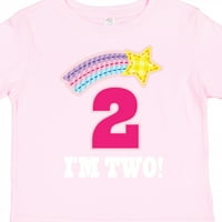 Inktastic 2. rođendan godina stare djevojke Rainbow Star Gift Toddler Toddler Girl Majica