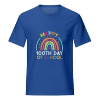 100. školska majica za žene učiteljice Dani smartne Boho Rainbow majica s kratkim rukavima uzorcima