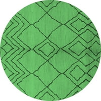 Ahgly Company u zatvorenom okruglom krutoj smaragdno zelenim modernim prostirkama područja, 7 'runda