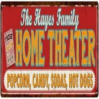 Porodični kućni kazalište Hayes znak Poklon metalni filmovi Dekor 206180100117