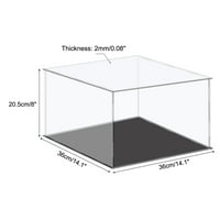 Uxcell akrilni prikaz Case Plastika BO Cube Skladištenje Bo Bistra Mala sastavljanje prašine Outlose