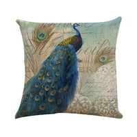 Guvpev Peacock tiskani FLA europski stil miješani pokrov za jastuk - višebojna 45x