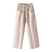 Pantalone u inleife za žene čišćenje ženske široke noge casual labavi ugradnju hlača i tanke ravnoteže