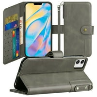 Kaleidio Case za iPhone Mini [Retro Wallet] PU kožni flip [Slot kartica] [sklopivi štand] hibridni poklopac