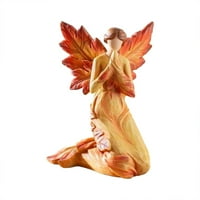 Xinqinghao jesen Angel Resin Crafts Maple Leaf Angel Ornament Desktop Ornament Multicolor