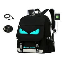 Sanviglor USB punjenje Svjetlosni ruksak Cool Boys School Backpad ramena torba za ramena Back Music