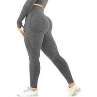 Tking modne ženske hlače u boji sportovi za podizanje hip-dizanja tekući visoko struk joga hlače za
