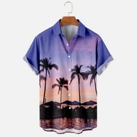Simplmasygeni Muškarci preveliki ClearLance Thirts Thirts muški ljetni modni modni havajske majice kratkih