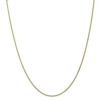 Čvrsta ogrlica od žutog zlatnog zlatnog zlatnog zlata - sa sigurnosnim kopčom za lobster 24