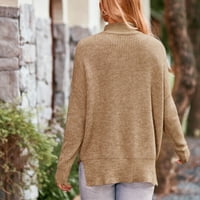 Viikei Cardigan džemperi za žene prevelizirani džemperi za žene ženska modna casual čvrsta pletena labava