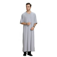 Udobne majice za muškarce muške casual arapske srednje boje u boji sedam bodova Crewneck Robe