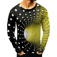 Muška majica modni casual sportski apstraktni digitalni tisak okruglih vrata majica dugih rukava za
