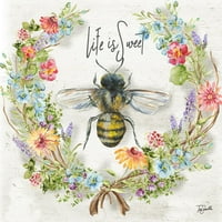 Medeni pčelinji i biljni cvjetovi vijenac i poster Print TRE SORELLE Studios Tre Sorelle Studios # RB14760TS