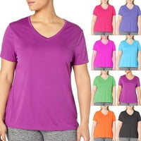 Ženska plus veličina ljetnih vrhova kratkih rukava majica casual bluze tuničke vrhove XL-5XL
