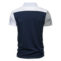 Cleance Muns Golf Polo Majica Casual Fit Performance Sport Hattery Dugmas Stripe Bluze Sportske majice
