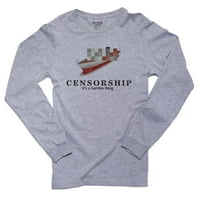 Cenzura - pun - ocean brod je cenzuriran muške majice dugih rukava