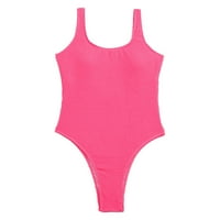 Jedno kupaće kostim žene OnePiece Visoko struk zamotavanje zamotavanje Monokini Plivanje odijelo ružičaste
