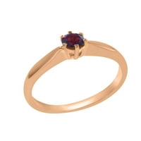 Britanci napravio je 10k ružični zlatni prirodni prsten za angažman za žene - Veličine opcije - Veličina