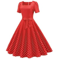 Ženska cvjetna haljina haljina za žene Ljeto ljetne haljine za žene Žene kratkih rukava 1950S casual