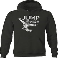 Luchador skok visoko hrvanje meksički pulover dukserice srednje tamno siva