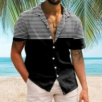 Muška modna bluza Top Tropic Style Print Hawaii Ljeto Okrenite košulju ogrlice Casual Short Spring Revel