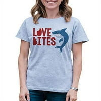 Ženska ljubavna majica za žene u odjeći, morski pas siva majica