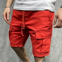 Puntoco muške casual sportske hlače Fit Trčevi Joggers džepni hladnici Shorts Red 14