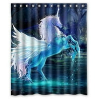 Prekrasna kristalna konjska noćna vodootporna kupaonica s tkaninom za tuširanje