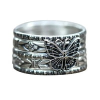 Par Sterlings set prsten srebrni leptiri leptiri snop prstenaste prstenove