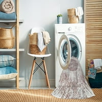 Ahgly Kompanija mašina za pranje u zatvorenom pravokutniku Savremeni sa bijele bež tepihe, 7 '9 '
