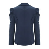 Caicj kaputi za žene Ženske ležerne bluže puff rukav otvoreni prednji kancelarijski uredski bluže poslovni