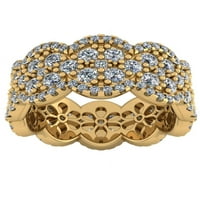 Prirodno 5.00ct okrugle dijamantske dame Ženska ženska godišnjica vjenčanje vječnosti bend prsten 14k zlatni FG VS1