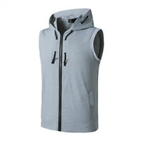 Outfmvch Hoodies za muškarce Proljeće Ljeto Ležerne prilike Sports Solid Color patentni hoodie bluza