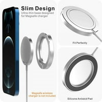 Sonbest magnetni punjač nosač Neklizajući mat aluminijumska držač za punjenje Baza za magnetni punjač iPhone Mini Pro Silver