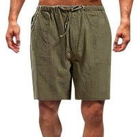 Muški casual labavi struk elastični struk čvrste kratke hlače sa džepovima Kuglični kratke hlače za