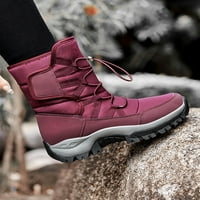 ROTOSW Ženske čizme za snijeg Fau Fur Winter Boot Mid-Calf tople cipele Prozračna plišana oblogana radna